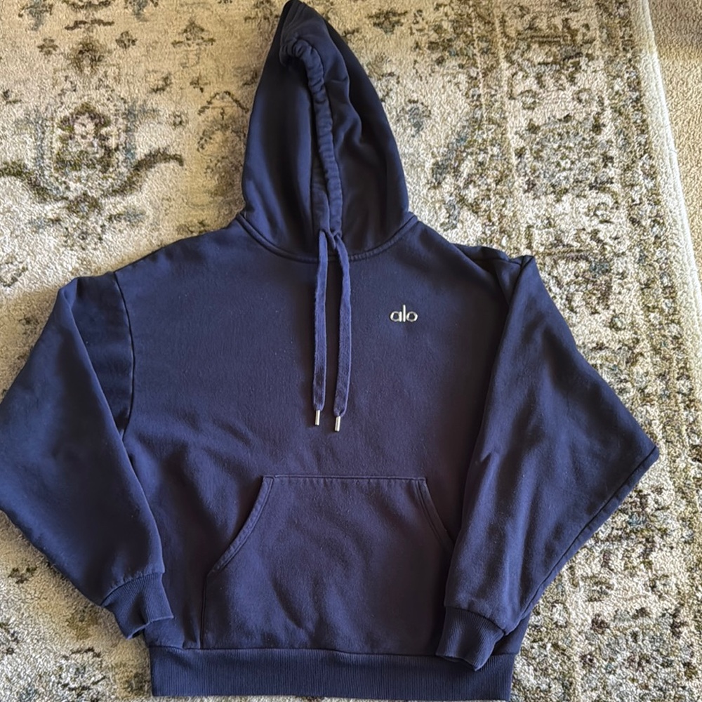 ALO Yoga Womens Blue Hoodie